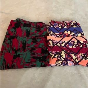 2 pairs LulaRoe OS leggings